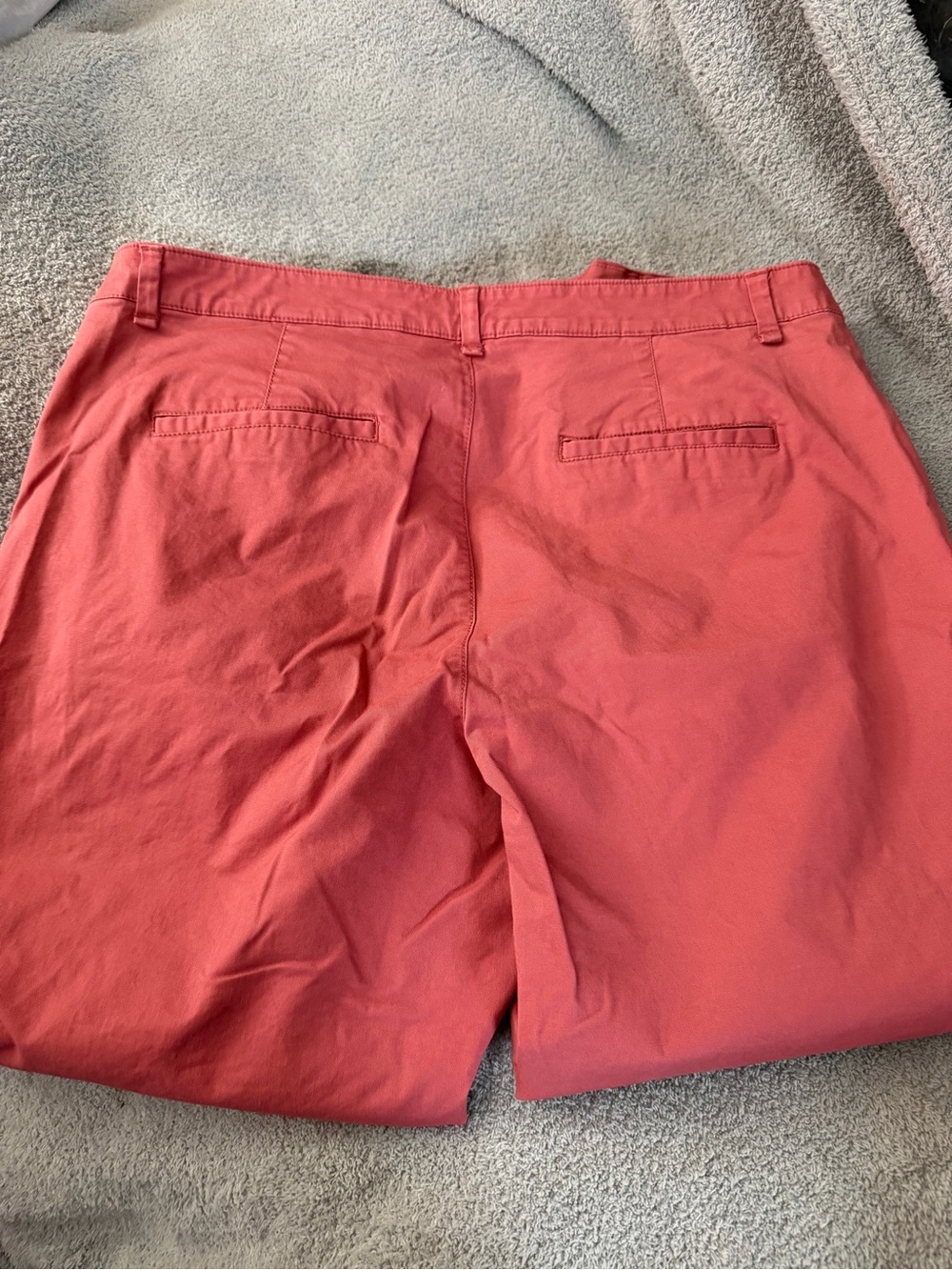 GAP women’s girlfriend Coral-Pink capri Chino Pants size 16 - Picture 3 of 3